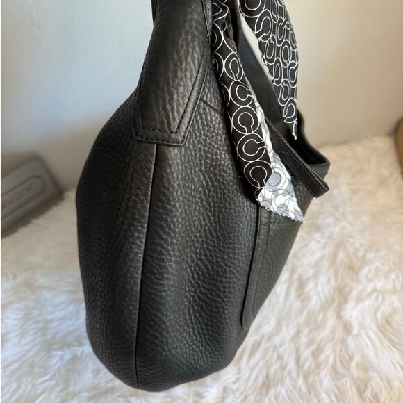 y2k COACH Ergo 11613 Black Pebbled Leather Hobo Shoulder Bag Handbag - Picture 9 of 13